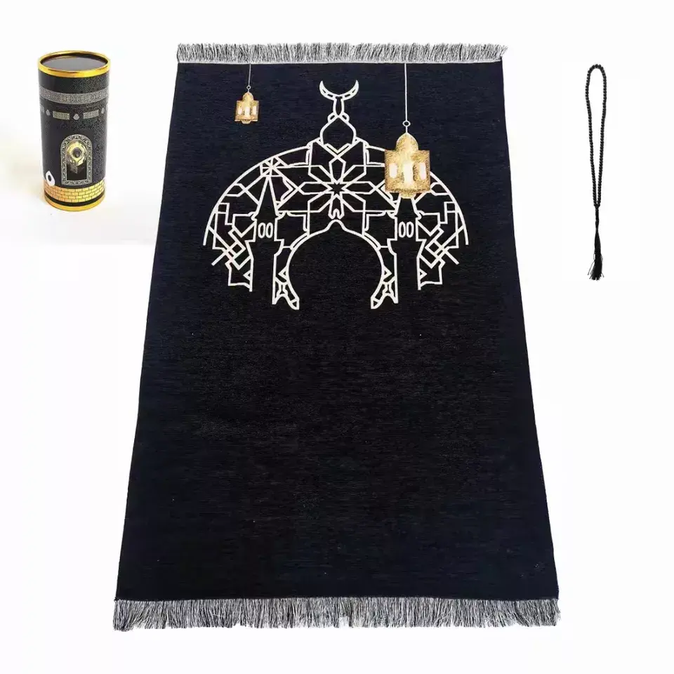 최고 품질 도매 기도 깔개 두꺼운 기도 깔개 럭셔리 가족 기계 만든 기도 매트 묵주 구슬 기도 매트 이슬람