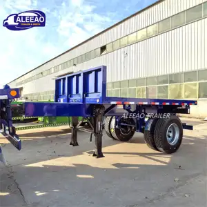 Aleeao đơn trục phẳng bán Trailer nhỏ một trục 40ft phẳng Trailer Trailer với thanh kéo