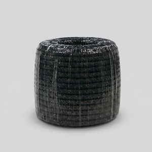 Corde torsadée en coton noir durable, fabriquée avec des fibres naturelles de qualité supérieure, écologique, douce, résistante, excellente tenue des nœuds, anti-UV - Product Image 1