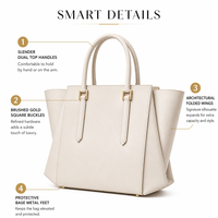 Sac fourre-tout de luxe personnalisé en cuir microfibre, sacs à main géométriques minimalistes d'inspiration architecturale pour femmes, sac à bandoulière de créateur en vogue