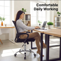 Chaise de bureau ergonomique en maille avec hauteur réglable, pivotante pour salle de réunion, chaise de bureau exécutive ergonomique pour personnel