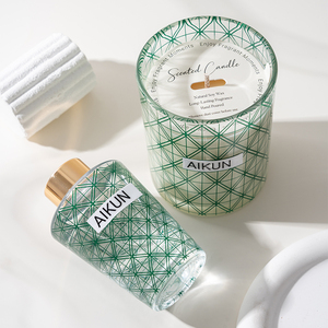 AIKUN – Coffret Cadeau Luxe Personnalisé avec Bougie Parfumée en Cire de Soja et Diffuseur à Bâtonnets pour Aromathérapie - Product Image 2