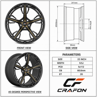 Jantes forgées CF 20 21 pouces 5x112 PCD 78.1 CB pour voitures particulières, compatibles avec Audi RS6 RS7, jantes sport échelonnées