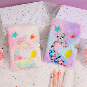 Soododo A5 Sang Trọng Nàng Tiên Cá Đuôi Máy Tính Xách Tay Vải Bìa Từ Trường Viết Tạp Chí Với Khóa Cho Cô Gái - Product Image 6