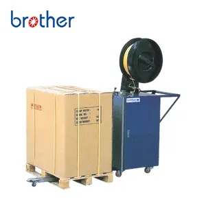 Brother Semi Automatic Pallet Strapping Machine Vertical PP Belt Band Carton Box Strapping Machine for Pallet