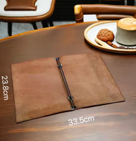 Couverture de menu en cuir A4 pour café Restaurant personnalisé Couverture de menu pour café et bar Porte-menu A4 pour boissons