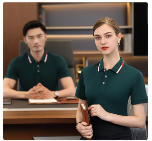 Chemises Polo de Golf Sportives en Polyester de Haute Qualité avec Logo Personnalisé Brodé, Couleur Unie, Uniformes d'Entreprise pour Hommes - Product Image 3