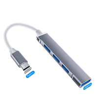 Hub USB Type-C Grosir Portabel Multiport Docking Station dengan 3 Port USB2.0/3.0 untuk 2.1 Aluminium Alloy Tersedia