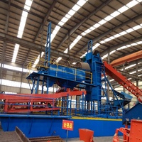 Drague aurifère diesel durable haute capacité pour l'extraction d'or alluvionnaire avec pompe et moteur pour le lavage du sable de rivière