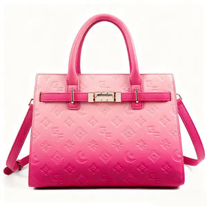 Sac à main en cuir PU haut <span class=keywords><strong>de</strong></span> gamme pour femmes avec motif <span class=keywords><strong>litchi</strong></span> Sac à bandoulière à fermeture à glissière <span class=keywords><strong>de</strong></span> grande capacité Doublure en polyester à deux poignées - Product Image 2