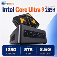 Station de travail IA compacte CoreNest Mini PC pour IA locale, jeux, NAS, Intel Ultra 9 285H 16 cœurs, double LAN 2.5G, OCuLink, eGPU, Mini PC