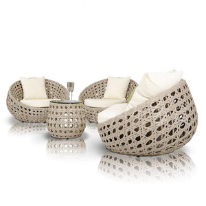 Set Divano da Esterno Moderno in Rattan a Tre Pezzi MYUZ, 3 Posti, Intrecciato, per Veranda, Cortile, <span class=keywords><strong>Terrazza</strong></span>, Giardino, Soggiorno - Product Image 3