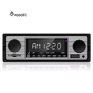 Autoradio classique Podofo 1Din avec interface ISO, radio FM, lecteur multifonction - Product Image 1