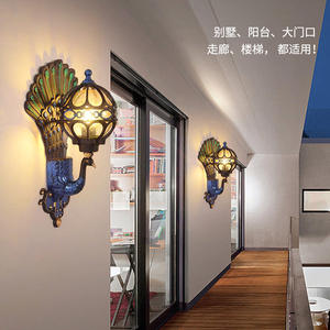 <span class=keywords><strong>Fuente</strong></span> de luz LED Retro impermeable para uso en jardín al aire libre, lámpara de patio, puerta de Pilar, lámpara de pared, pared Exterior, patio, Villa - Product Image 4