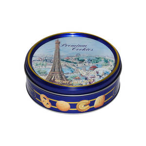 Custom Food Grade Round Metal Biscuit Cookie Tin Box