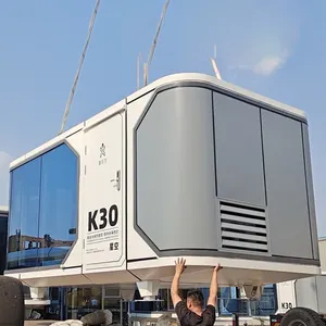 Kiosque moderne Supports Petite Maison Hangar Gazebo Extérieur Étanche En Aluminium Serre Maisons Préfabriquées