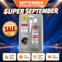 Perekat Silikon RTV Abu-abu Merah Hitam Berkualitas Tinggi Cepat Kering Pembuat Gasket Sealant Otomotif untuk Bak Oli Mesin