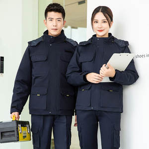 Factory Winter Workwear Jackets Coat Construction Detachable Work Clothes 100% Cotton Soft Shell Jacket for Men and Women - Product Image 5