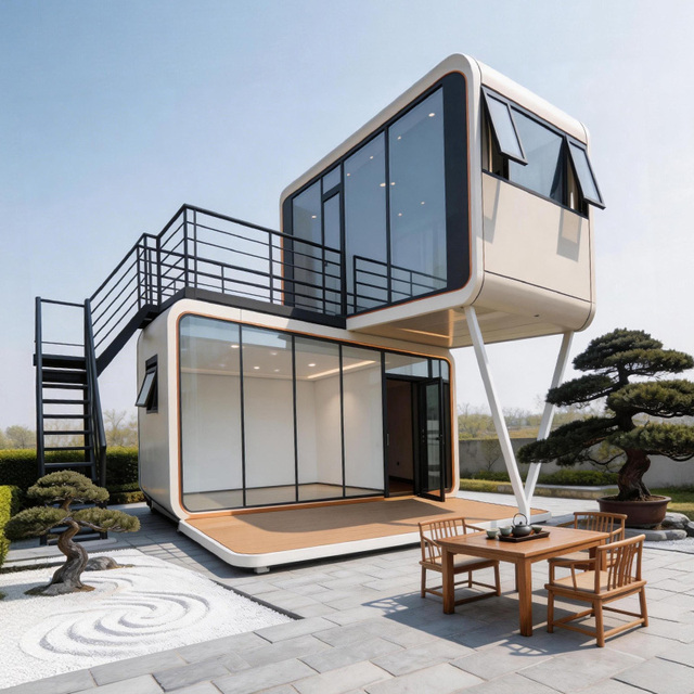 Stunning Eco Space Capsule Home Office Pod Prefabricated House Kit Set Granny Flat Apple Cabin