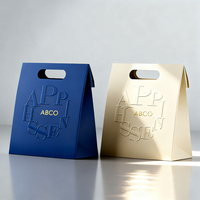 Sac en papier kraft noir de luxe personnalisé, imprimé, pour emballages cadeaux, vêtements et bougies, avec votre propre logo