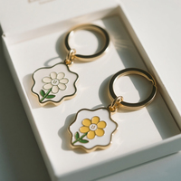 Llavero de Metal Esmaltado de Lujo Vintage al por Mayor para Fabricantes, con Logotipo Personalizado, Dijes de Diseñador, Impermeable