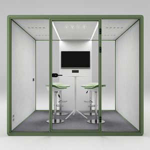 Cabina de teléfono de llamada acústica móvil de oficina Sala de oficina extraíble con muebles - Product Image 4