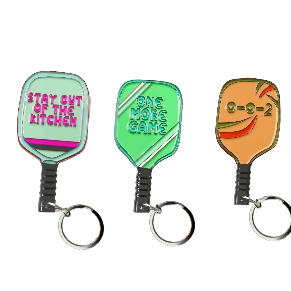 Mini Durable Portable Pickleball Pendant Sports Accessories Customizable Keychain Decorative Bag for Adults and Children