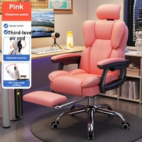 Chaise de bureau exécutive ergonomique moderne avec hauteur réglable, dossier inclinable, roulettes pivotantes, dossier haut, confort pour usage professionnel