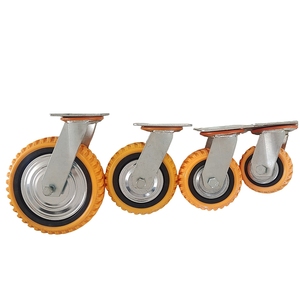 4 5 6 8 Zoll Hochleistungs-Pu-Universal rad häufig in die Rollen Last regale Flache Wagenräder Rollen - Product Image 2