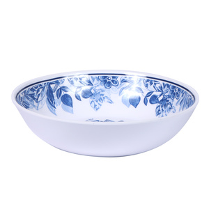 Piatto blu in <span class=keywords><strong>melamina</strong></span> piatto Vintage Plato De Fresa in plastica a forma rotonda <span class=keywords><strong>Set</strong></span> piatto per la decorazione della tavola - Product Image 3