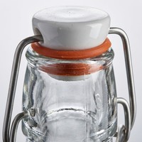 Bouteille en verre à couvercle rabattable 500 ml, hermétique, réutilisable, pour boissons gazeuses, jus, cidre, pichet