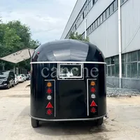 Chariot à hot-dogs mobile Canche Black pour la cuisson en plein air, camping-car à vendre