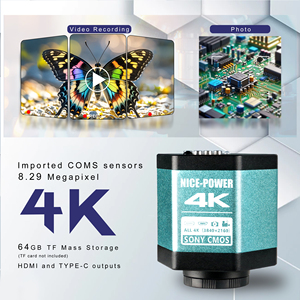 Microscopio <span class=keywords><strong>Digital</strong></span> NICE-POWER, soporte de Base estable grande, microscopio Industrial 4K HD tipo C 180X, anillo de lente, reparación electrónica de luz - Product Image 2