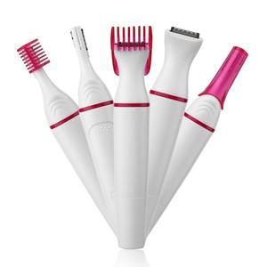 Tondeuse à cheveux multifonctionnelle 5 en 1, rasoir électrique pour l'épilation des sourcils et du corps, matériau ABS blanc - Product Image 5