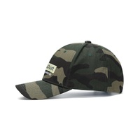 Gorra de béisbol con estampado de camuflaje, gorra de papá de sarga con parche bordado, gorra informal ajustable vintage para caza al aire libre para hombres