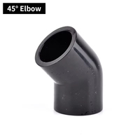 1 pièce, raccord de tuyau en PVC noir de 16 à 50 mm, coude droit, joint en T, raccords de drainage d'aquarium, accessoires d'irrigation de jardin, bricolage