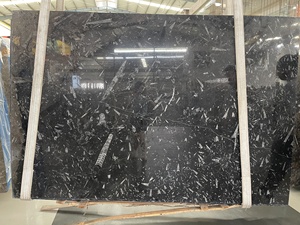 Hóa thạch phiến đá cẩm thạch tự nhiên màu đen đá cẩm thạch với trắng hóa thạch cho sàn gạch nền tường Countertop bảng - Product Image 2