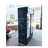 Réfrigérateur vertical de présentation de boissons, distributeur mondial, garantie de 3 ans, vitrine de boissons, refroidisseur de cola, porte en verre