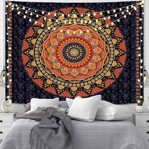 Tapiz de Mandala indio psicodélico, colgante de pared de flores, tela Hippie Bohemia, tapiz grande, dormitorio Interior, dormitorio - Product Image 4