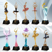 Trophée de danse créatif et écologique en résine cristalline, haut de gamme, imprimé UV personnalisé pour les concours de danse classique et de danse latine pour enfants