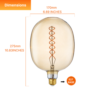 Cổ 7 Wát <span class=keywords><strong>AC</strong></span> <span class=keywords><strong>LED</strong></span> bóng đèn dây tóc E27 <span class=keywords><strong>120V</strong></span> cổ điển hổ phách đèn 2200K thay đổi độ sáng trang trí Edison nhanh chóng vận chuyển tùy chỉnh - Product Image 2