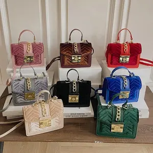 Designer Women Velvet Hand Bag Set Quilted Bags Black Friday Purses And Handbags Famous Brands For Women Luxury