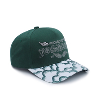 Personalizado 3D bordado Logo estructura algodón correr deportes dos tonos 5 paneles de béisbol gorras personalizadas para hombres