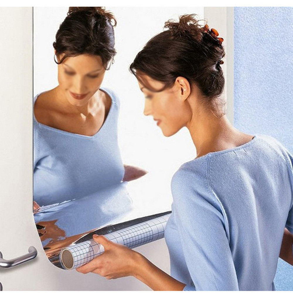 Спальня Гостиная Ванная комната украшения дома зеркало декоративная настенная наклейка зеркальная пленка для окна