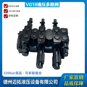 Vanne multi-voies Texas Maxtor VG18 320 bar, commande manuelle, vanne de distribution hydraulique pour excavatrice - Product Image 4