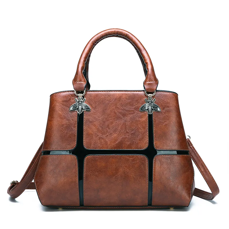 2019 fashion classical branded Fashion Classic Lightweight PU Leather women ladies bags handbag