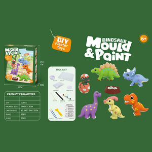 畅销搞笑石膏绘画套装卡通模具石膏恐龙Diy儿童玩具绘画益智玩具 - Product Image 6