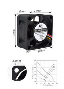Quạt 3015 30X30 30Mm Quạt Máy Tính Xách Tay Mini Dòng Chảy Hướng Trục 5V 12V Quạt Siêu Nhỏ 30X30X15 Mm - Product Image 6