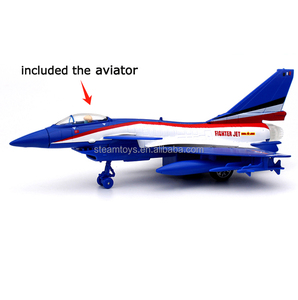 J10 lega modello di caccia <span class=keywords><strong>aereo</strong></span> <span class=keywords><strong>aereo</strong></span> <span class=keywords><strong>militare</strong></span> tirare indietro i giocattoli con aviatore e Stand e suoni e luce - Product Image 3