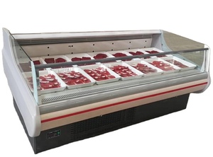 Siêu Thị Tủ Lạnh Thiết Bị <span class=keywords><strong>Butchery</strong></span> Thịt Hiển Thị Thực Phẩm Đông Lạnh Ngực Tủ Đông Cửa Kính Tủ Lạnh <span class=keywords><strong>Showcase</strong></span> Cho Bán - Product Image 4